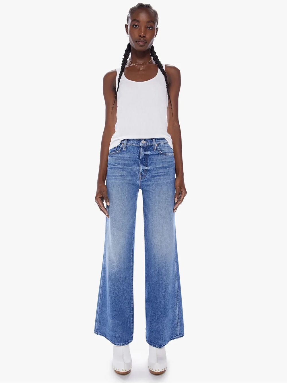 MOTHER The Tomcat Roller Wide Leg Jeans Pretty Is As Pretty Does Size 26